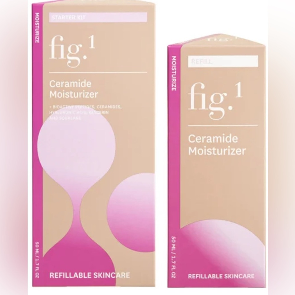 Fig.1 Ceramide Moisturizer Set 50ml+ Refill 50ml sealed box 2024 fresh